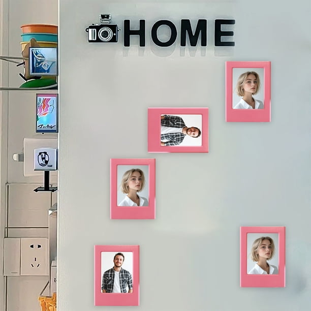 Magnetic Photo Frame Adhesive Wall Display Stand with Desktop Holder for Home Office Decoration 1-Piece