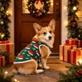 thumbnail image 6 of huayou Christmas Pet Sleeveless Vest, Santa Hat & Snowflake Printed Dog Cat Tank Top, Holiday Warm Clothes for Small Medium Pets, M Size, 6 of 7