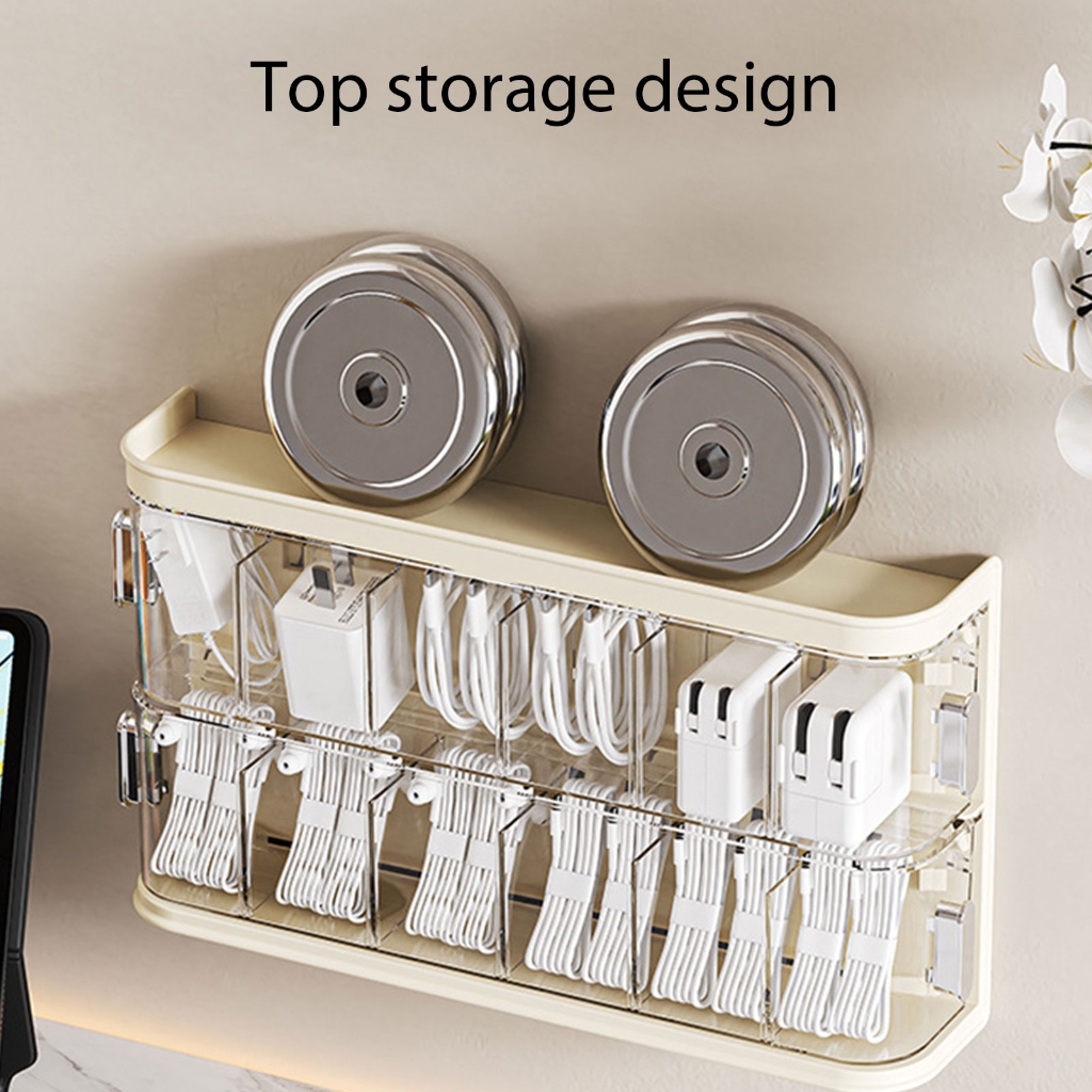 Practical Cable Management Box for Tidying Home and Office Large Capacity Cords Organizers Sturdy Plastic Materials