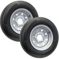 eCustomrim 2-Pack Trailer Tire Rim ST145/R12 145/R12 Radial Load E 5 Lug Silver Mod Wheel