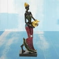 thumbnail image 6 of African Figurines Women Decorative Sculpture Flower Vase Home Centerpieces for Dining Room Table Tribal Lady Statue Vintage Gift, 6 of 8