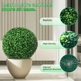 thumbnail image 2 of 20 inch Artificial Boxwood Balls Topiary Balls, 2 PCS Artificial Plant Topiary Ball, 4 Layers All-Year Green Faux Plant Decorative Balls for Wedding Venue Setup, 2 of 8