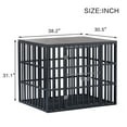 thumbnail image 3 of 38" Heavy Duty Dog Crate Metal Escape Proof Dog Cage Kennel Indoor Outdoor Dog Crate w/Removable Topboard Removable Tray, Heavy Duty L XL Extra Large Dog Crate., 3 of 7