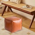 thumbnail image 2 of Faux Leather Unstuffed Pouf Ottoman –16*16*16in Square Floor Cushion Cover with Zipper Wear-Resistant & Easy to Clean Ideal for DIY Footrest or Home Storage, 2 of 6