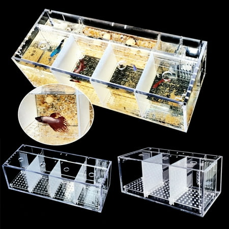 - Acrylic Clear Aquarium Baby Betta Fish Tank Guppy Breeding Rearing Hatchery Box