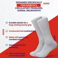 thumbnail image 6 of Diamond Star Diabetic Socks, Non-Binding Circulatory Cushion Cotton Crew Diabetic Socks for Men Women (Grey - 6 Pairs, Socks Size 9-11, Fit Women's Shoe Size 5-10), 6 of 8