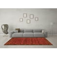 thumbnail image 3 of Ahgly Company Indoor Square Abstract Orange Modern Area Rugs, 4' Square, 3 of 4