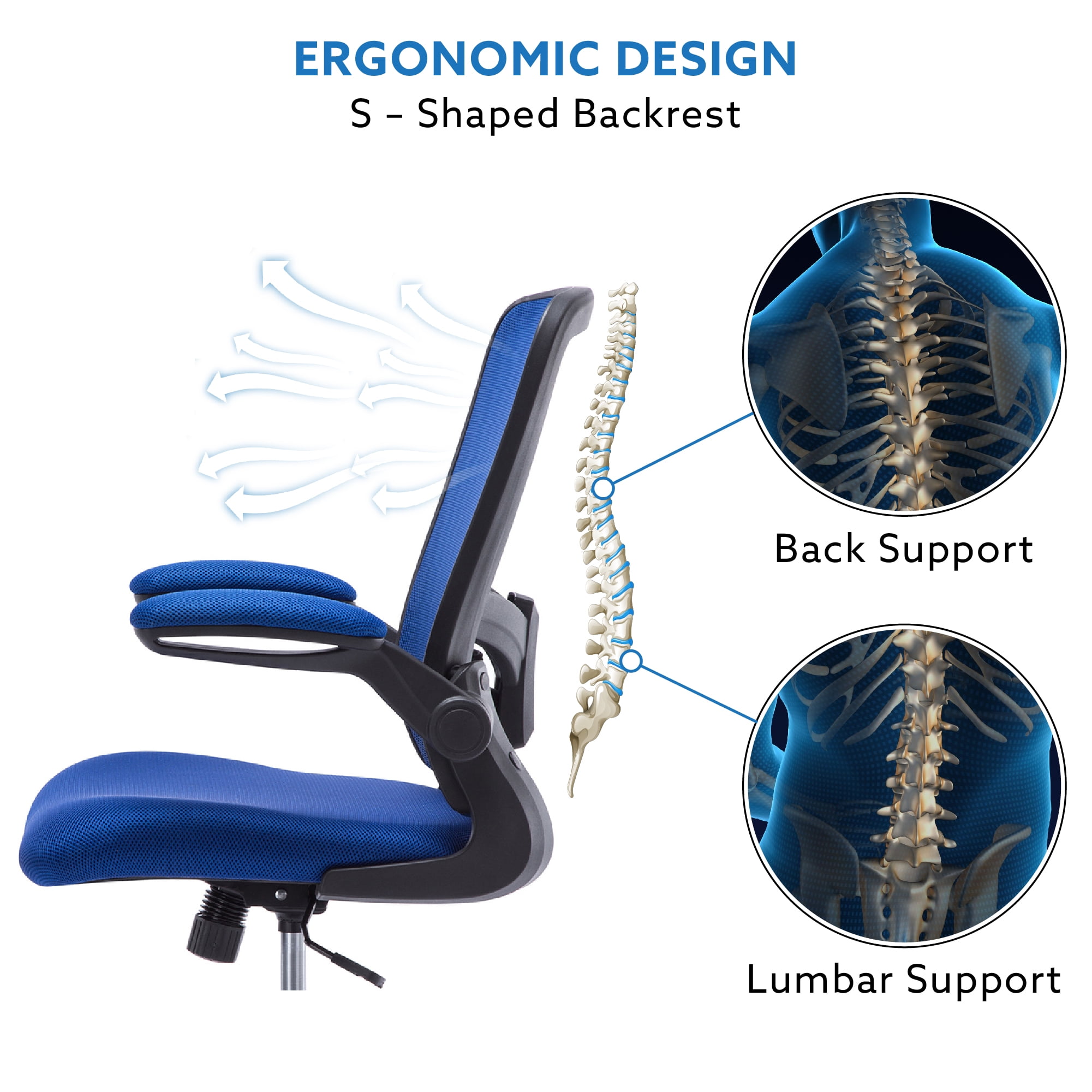 Ergonomic Mesh Drafting Chair Serena Adjustable Breathable Mesh