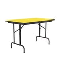 thumbnail image 3 of Correll Cf3048Px-38 . 75 Inch High-Pressure Top Folding Tables - Fixed Height - Yellow, 3 of 4