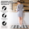 thumbnail image 7 of Kitchen Mat Cushioned 1/2 Inch Thick Anti Fatigue Kitchen Rug Black and White Kitchen Floor Mat Non-Skid & Waterproof Kitchen Rug Comfort Standing Desk Mat for Home Office Sink 17.3"x39", 7 of 7