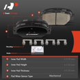thumbnail image 5 of A-Premium Front Ceramic Disc Brake Pads Set Compatible with Chevrolet Equinox 2018-2020, Camaro 2016-2020 & GMC Terrain & Buick LaCrosse, Envision, Regal Sportback, Regal TourX & Cadillac XT4, 4 Pcs, 5 of 8