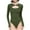 Green, variant on BUIgtTklOP Women's Mock Turtle Neck Long Sleeve Tops Bodysuit Jumpsuit