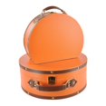 thumbnail image 3 of Abbracc 2 Pieces Storage Box Cosmetic Case Storage Travel Vintage Desktop Lockable orange, 3 of 9