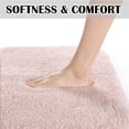thumbnail image 4 of Bath Rug for Bathroom Non Slip Bathroom Mat (20 x 32, Dusty Pink) Water Absorbent Soft Microfiber Shaggy Bathroom Rug Machine Washable Bath Mat for Bathroom Thick Plush Shower Mat, 4 of 6
