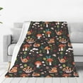 thumbnail image 4 of Salouo Mushroom Snail Print Bed Blankets,Flannel Blanket Comfortable Air Conditioning Blanket Lightweight Blanket for Sofa Bed Travel & Couch -80"x60", 4 of 8