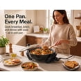 thumbnail image 3 of Moss & Stone Round Electric Skillet with Lid – 12x12 Inch Aluminum Nonstick Electric Frying Pan 5Qt, Adjustable Temperature Control, Vented Glass Lid, Dishwasher Safe, Heat-Resistant Handles, 3 of 9