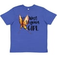 thumbnail image 3 of Inktastic West Virginia Girl- Butterfly Youth T-Shirt, 3 of 5