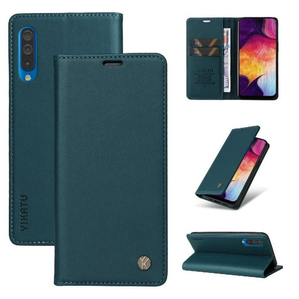 Funda para Samsung Galaxy A50/A30S/A30S Estuche de Cuero PU Tipo Cartera con Ranuras para Tarjetas y Cierre Magnético