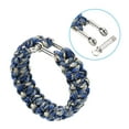 thumbnail image 4 of Uxcell Survival Paracord Bracelets, Braided Paracord Bracelet, Blue, Black, White, 4 of 5