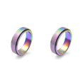 thumbnail image 4 of Qarigey Anillo giratorio de acero inoxidable giratorio joyería ansiedad antiestrés fiesta regalo para hombres mujeres, tamaño 6 Type1 NO1 Qarigey CBP587372, 4 of 6
