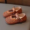 thumbnail image 5 of Gyujnb Toddler Girls Breathable Woven Mary Jane Shoes with Adjustable Buckle, Flat Heel Casual Footwear for Summer Wear (Girls),2-2.5 Years, 5 of 7