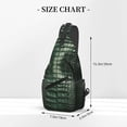 thumbnail image 2 of Men Women Alligator Skin Seamless Green Texture Sling Crossbody Chest Bag Backpack with Convertible Shoulder Strap, 2 of 6