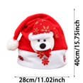 thumbnail image 2 of Leeye 3D Christmas Hats Santa Reindeer Bear Snowman Xmas Party Hat Holiday for Adult 40cm 1pc, 2 of 5