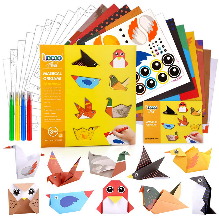 36pcs Origami Paper Airplanes Kit With Pilot Stickers,easter Gifts For Boys,outdoor  Toys For Kids Ages 4-6-8-12,art And Craft Activity Set For Childre