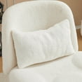 thumbnail image 4 of Ktaxon  Armless Office Chair Swivel Study Chair Adjustable Desk Chair with Wheels and Lumbar Pillow for Conference and Home White, 4 of 9