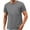Gray, variant on ZhuoLiL Men's Shirts Casual Cotton Men's Round Neck Short Sleeved Short Sleeved Round Neck Top/Shirt