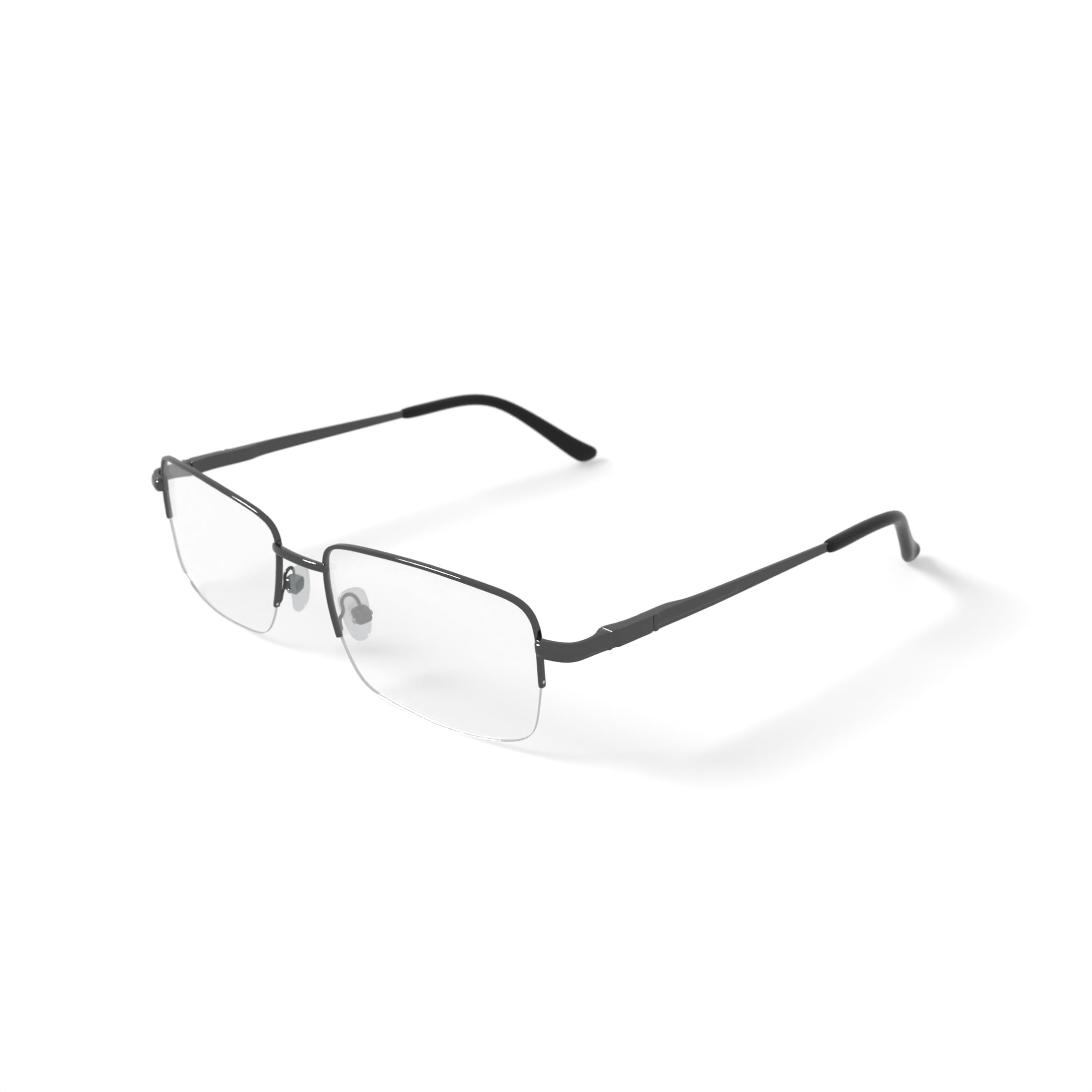Wrangler Men's W128 Rectangular Prescription Eyeglasses with Case, Gunmetal