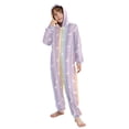 thumbnail image 5 of Soft Big Kids Onesie Pajamas Cozy Loose-Fit Jumpsuits for kids with Pockets for Christmas Lounge & Play Unicorns and Rainbow Stripes, 5 of 8
