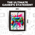 thumbnail image 6 of Cocosmile Game Controller Poster - Gaming Print - Joystick Art - Controller Art - Video Game Art - Colorful Gaming Room or Kid's Room Wall Decor - 16x20 UNFRAMED Wall Art, 6 of 6