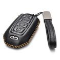 thumbnail image 2 of Vitodeco Leather Smart Key Fob Case Cover Protector Compatible for Infiniti QX60, QX50, Q50, Q60, QX55 (4-Button, Black), 2 of 5