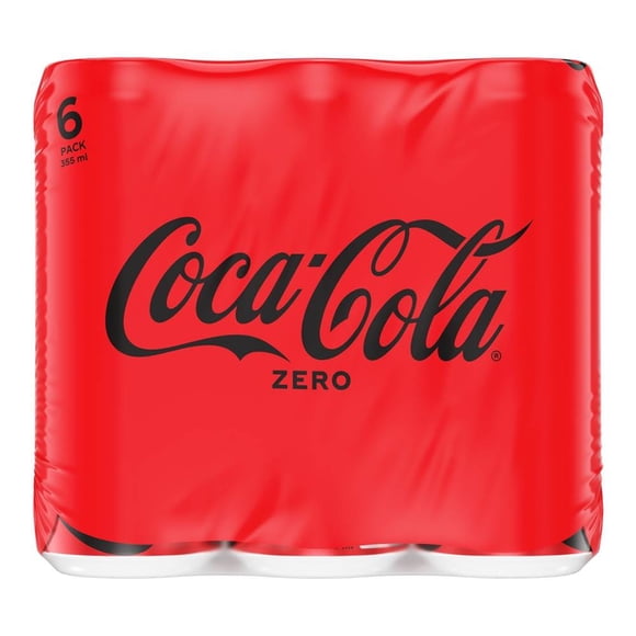 Refresco Coca Cola zero 6 latas de 355 ml c/u