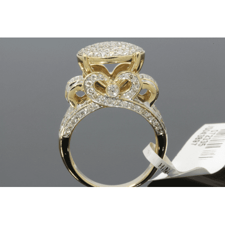 ring 10k engagement ct bridal diamond womens yellow gold dialog displays option button additional opens zoom