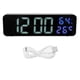 thumbnail image 2 of Reloj electrónico con espejo LED, reloj despertador digital con espejo LED de 9,1 pulgadas, relojes despertadores eléctricos LED de mayor durabilidad, 2 of 9