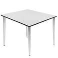 thumbnail image 7 of Kahlo 48" Square Tapered Leg Table- White/ Chrome, 7 of 7