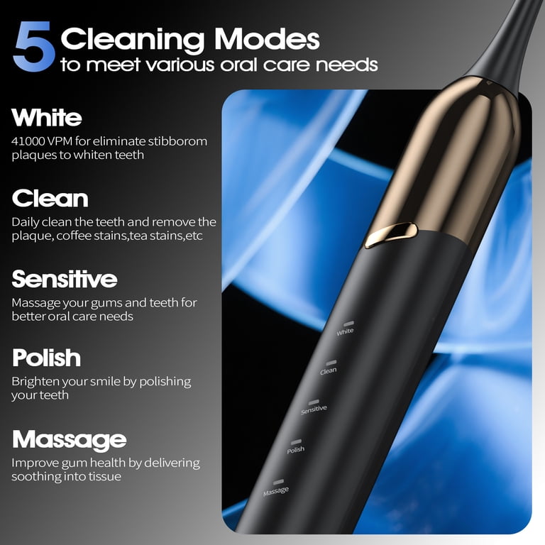 OasiSmile Sonic Electric Toothbrush, 5 Modes, 120-Day Battery, 4