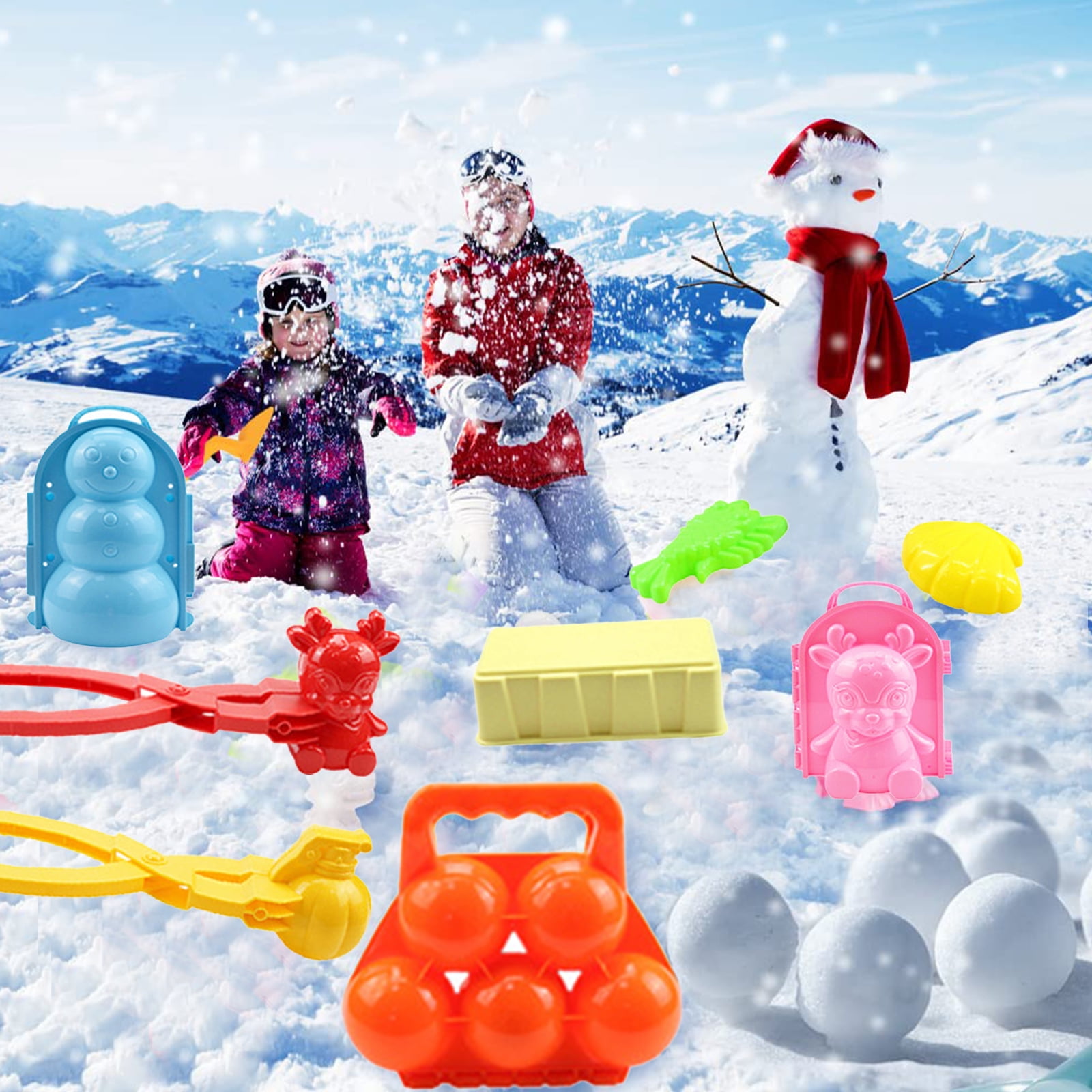  4 Pieces Winter Snow Toys Kit Snow Ball Maker Shape Snow  Snowball Maker Snow Maker Outdoor Winter Play Snow Toys for Outdoor  Activities (Dinosaur, Heart, Duck, Snowman) : Toys & Games