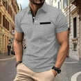 thumbnail image 4 of NIEWTR Men's Fashion Polo Shirts Casual Short Sleeve Golf Shirts Color Block Cotton Tops(Grey,S), 4 of 5