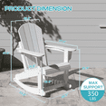 thumbnail image 3 of FODINGHILL Outdoor Rocking Chair Set of 2，HDPE All Weather Adirondack Rocking Chair For Indoor，Balcony，Garden，Porch，White, 3 of 8
