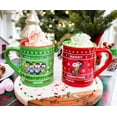 thumbnail image 5 of Peanuts Charlie Brown and Snoopy Christmas Sweaters Ceramic Mugs | Set of 2, 5 of 8