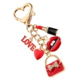 thumbnail image 3 of Viveous Creative Fashion Red Lip Keychain Sparkly Rhinestones Keychain Bling Crystal Car Keychain Women Purse Charms Handbag Hanging Ornament Backpack Keychain, 3 of 10