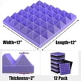 thumbnail image 2 of 12 Pack Sound Proof Foam Panels,acoustic Foam Panels High Density Sound Absorption Pyramid Studio T, 2 of 5