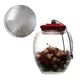 thumbnail image 4 of EeaseMX Recipiente hermético para almacenar granos, tapa de tela, para cocina, para té suelto, café, granos, frutos secos (tapa roja), 4 of 7