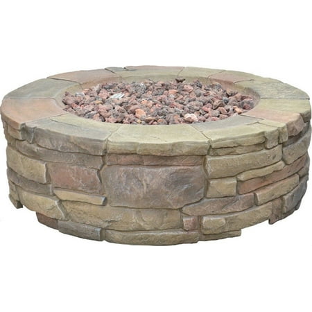 Petra Stone Gas Fire Pit By Bond Mfrpartno 67803a Walmart Com