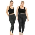 thumbnail image 2 of Stretch Is Comfort Women's Oh so Soft Plus Size Full Length Leggings Black Cheetah Small, 2 of 6