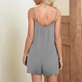 thumbnail image 6 of JIUKE Womens Jumpsuits Summer Casual Sleeveless Rompers Deep V Neck Loose Fitted Overalls with Pockets, 6 of 8