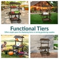 thumbnail image 6 of Sunnydaze Country Market 33.75" x 21.75" x 49.25" Charred Fir Wood Flower Cart Plant Stand, 6 of 15